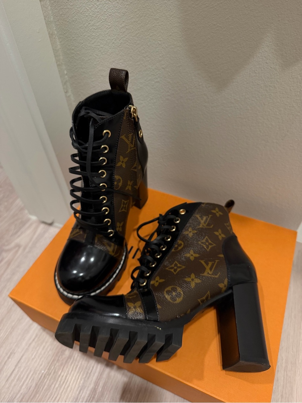 Louis Vuitton Star Trail Monogram Lace-Up Platform Ankle Boot - Picture 4 of 4